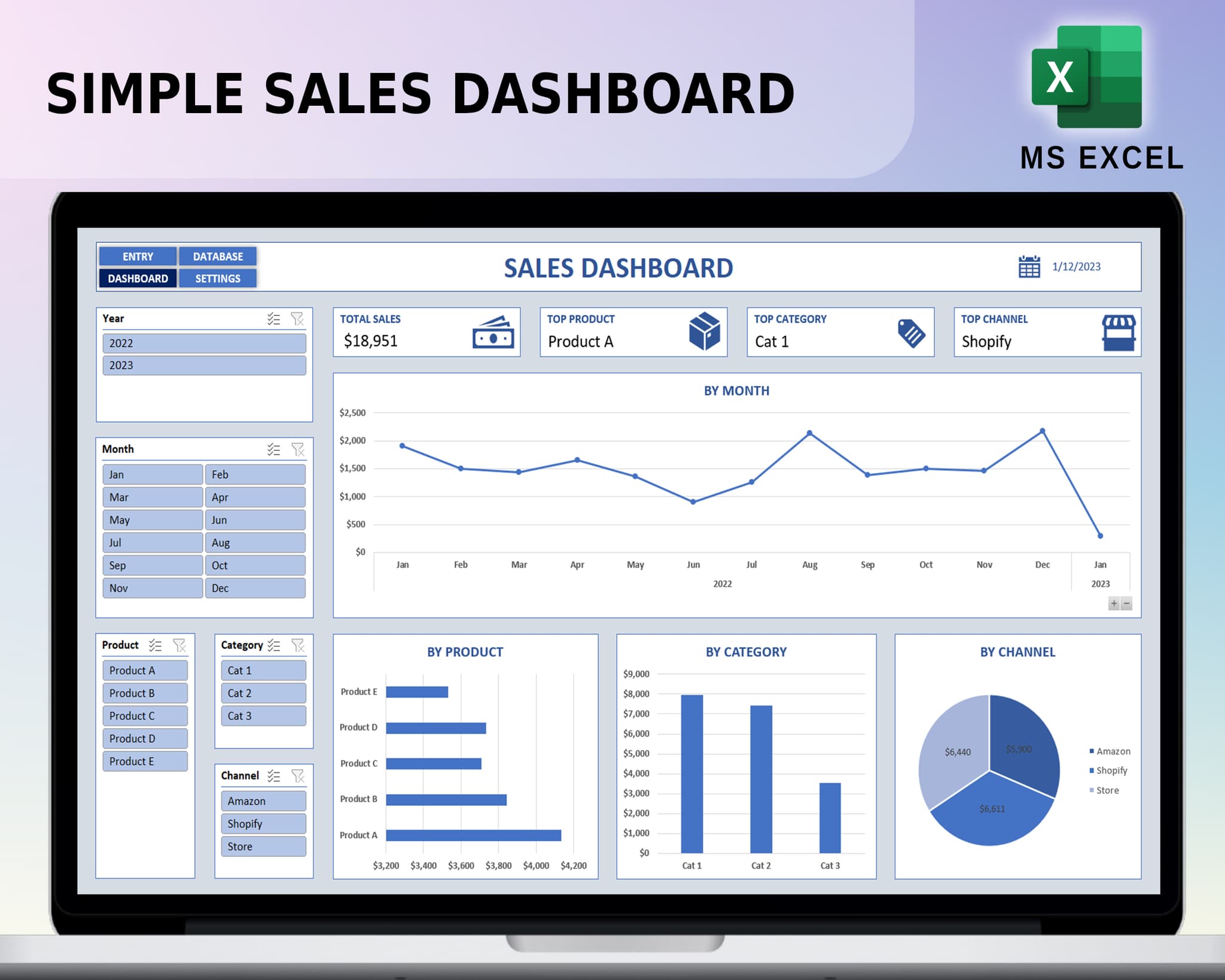 Simple Sales Dashboard
